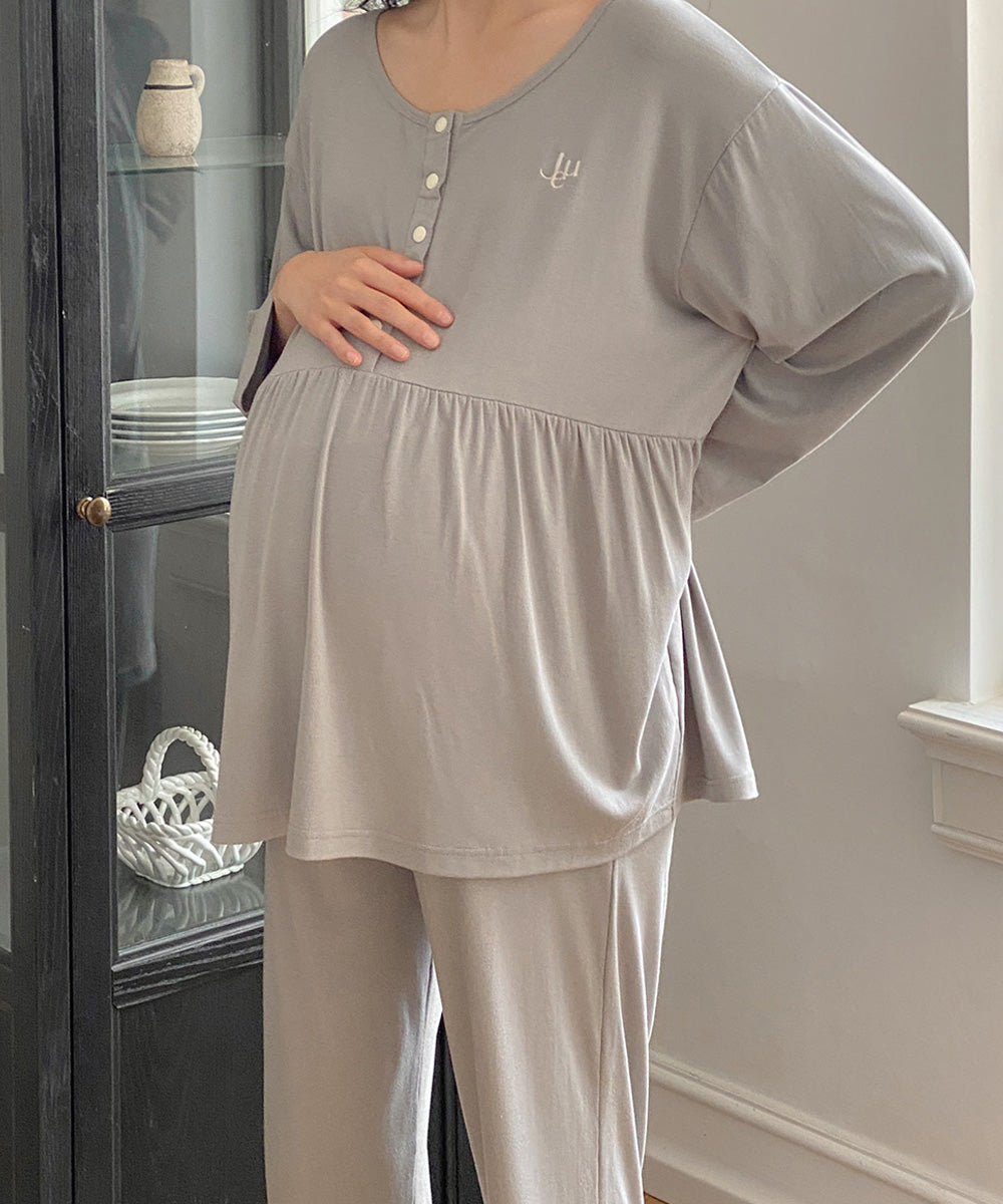 Maternity-Friendly Loungewear - Grey