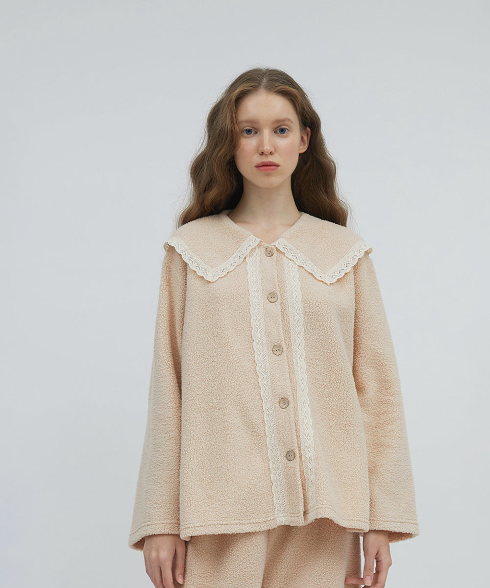 [ULLALA] Milklatte Long Sleeve Two-Piece PJ Set