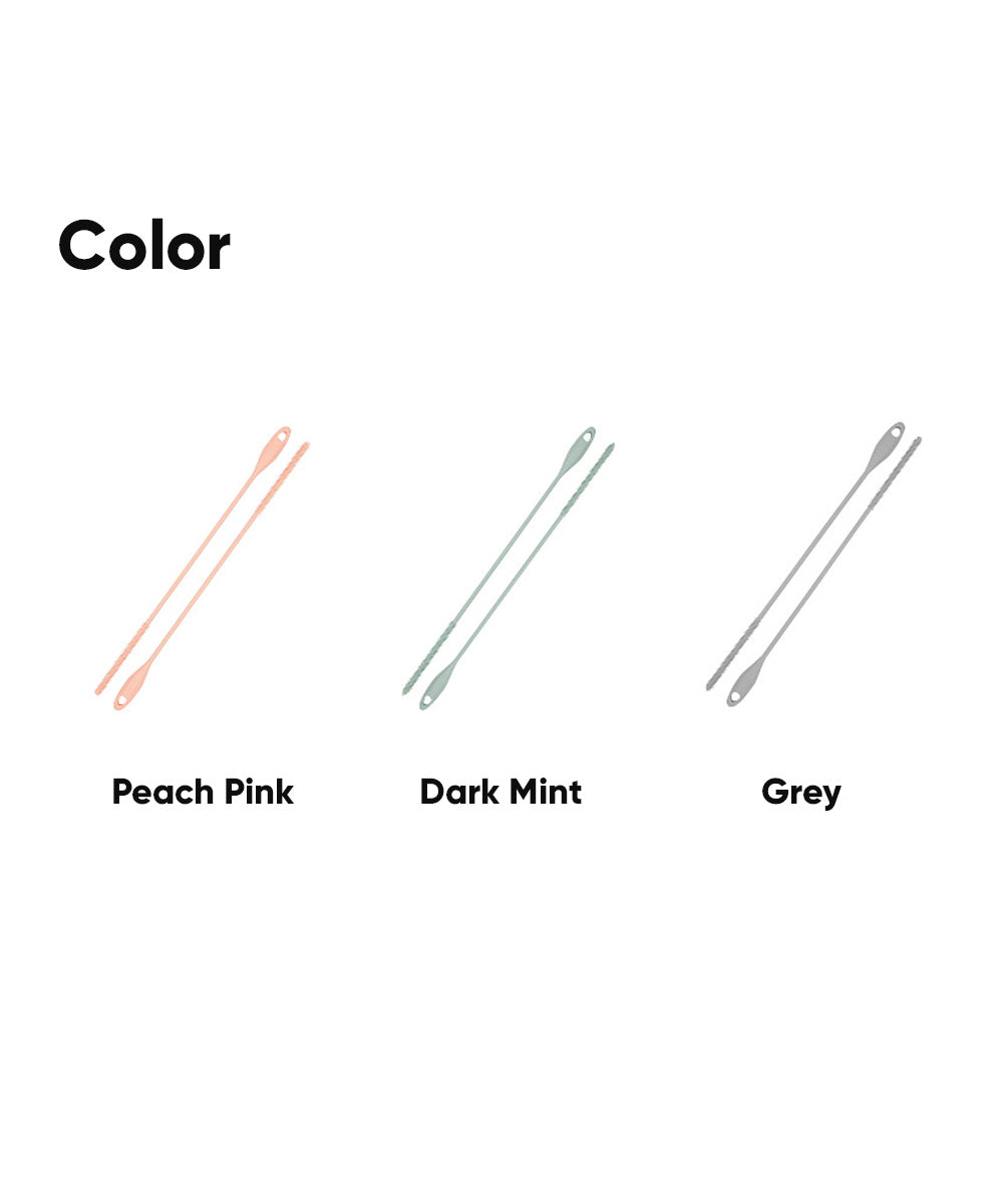 [SILIPOT] 3-Pack Silicone Straws + Cleaning Brush