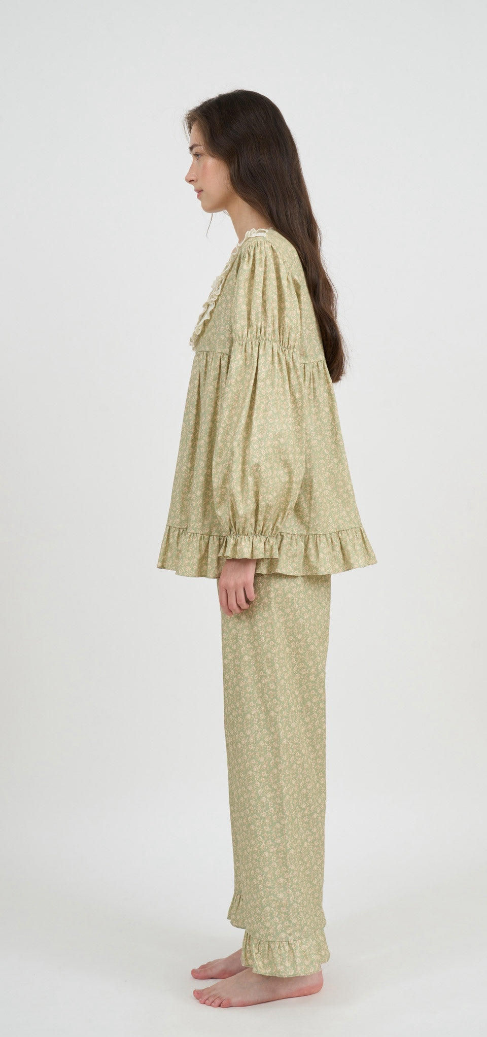 Moella Long Sleeve PJ Set - Vintage Green