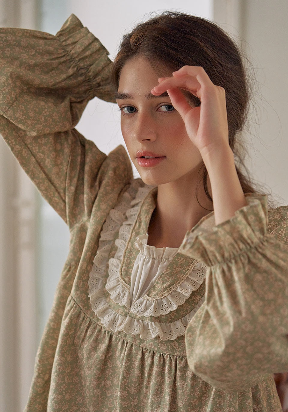 [ULLALA] Moella Long Sleeve PJ Set - Vintage Green