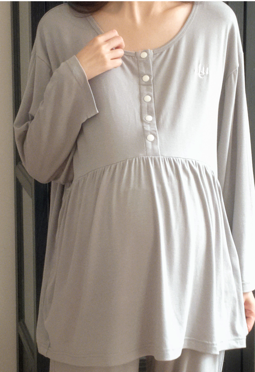 Maternity-Friendly Loungewear - Grey