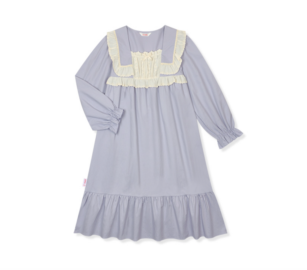 [ULLALA] Dallen Long Sleeve Nightdress Lavender