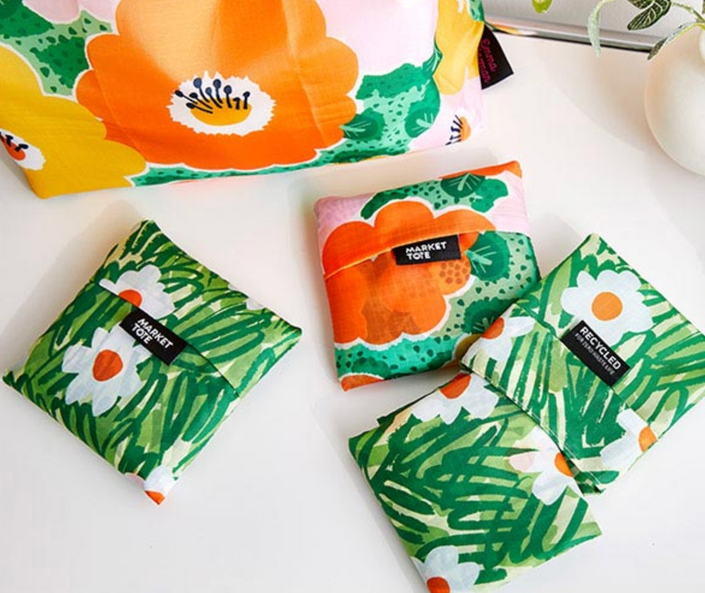 [MODERN HOUSE] Daisy Green Eco Tote - Recycled Fabric