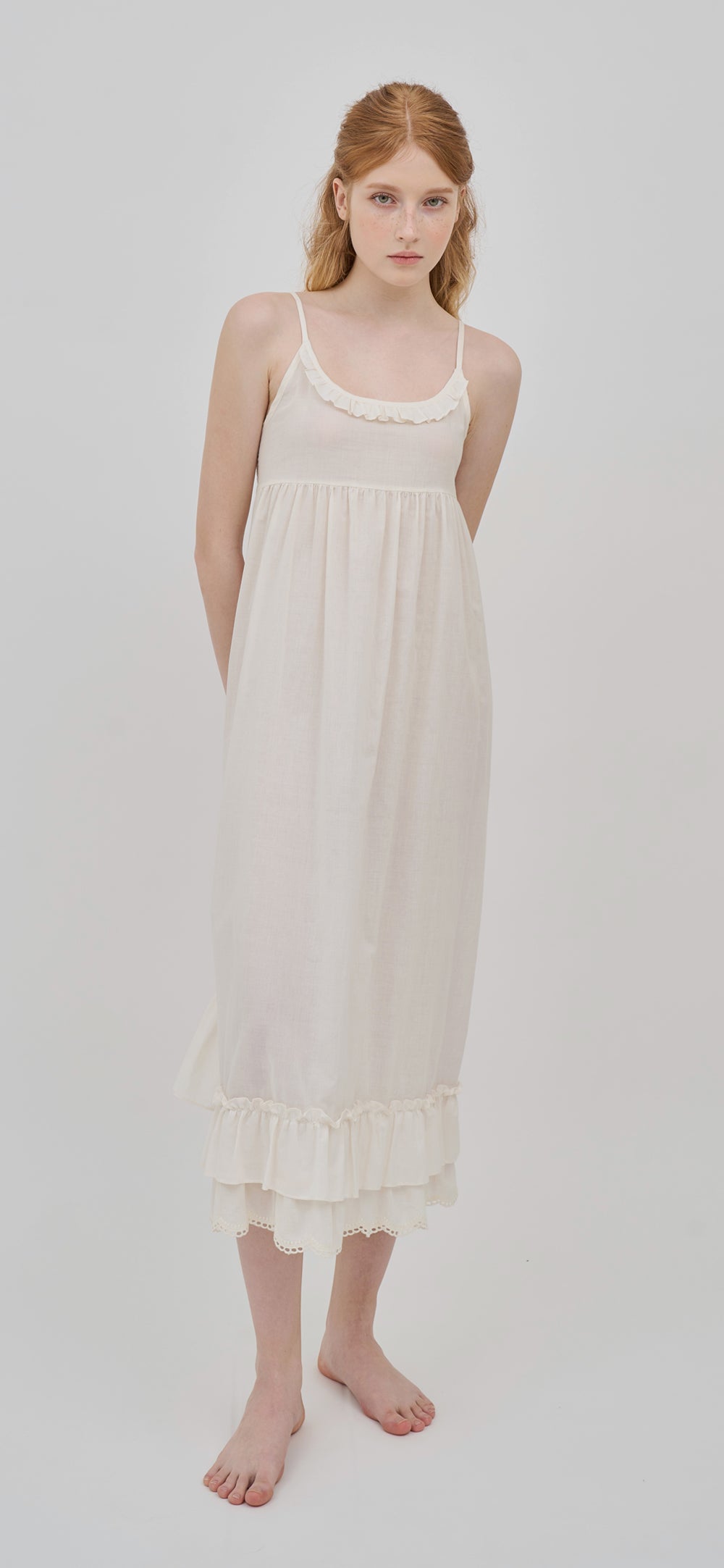 [ULLALA] Eve Sleeveless Nightdress Cream
