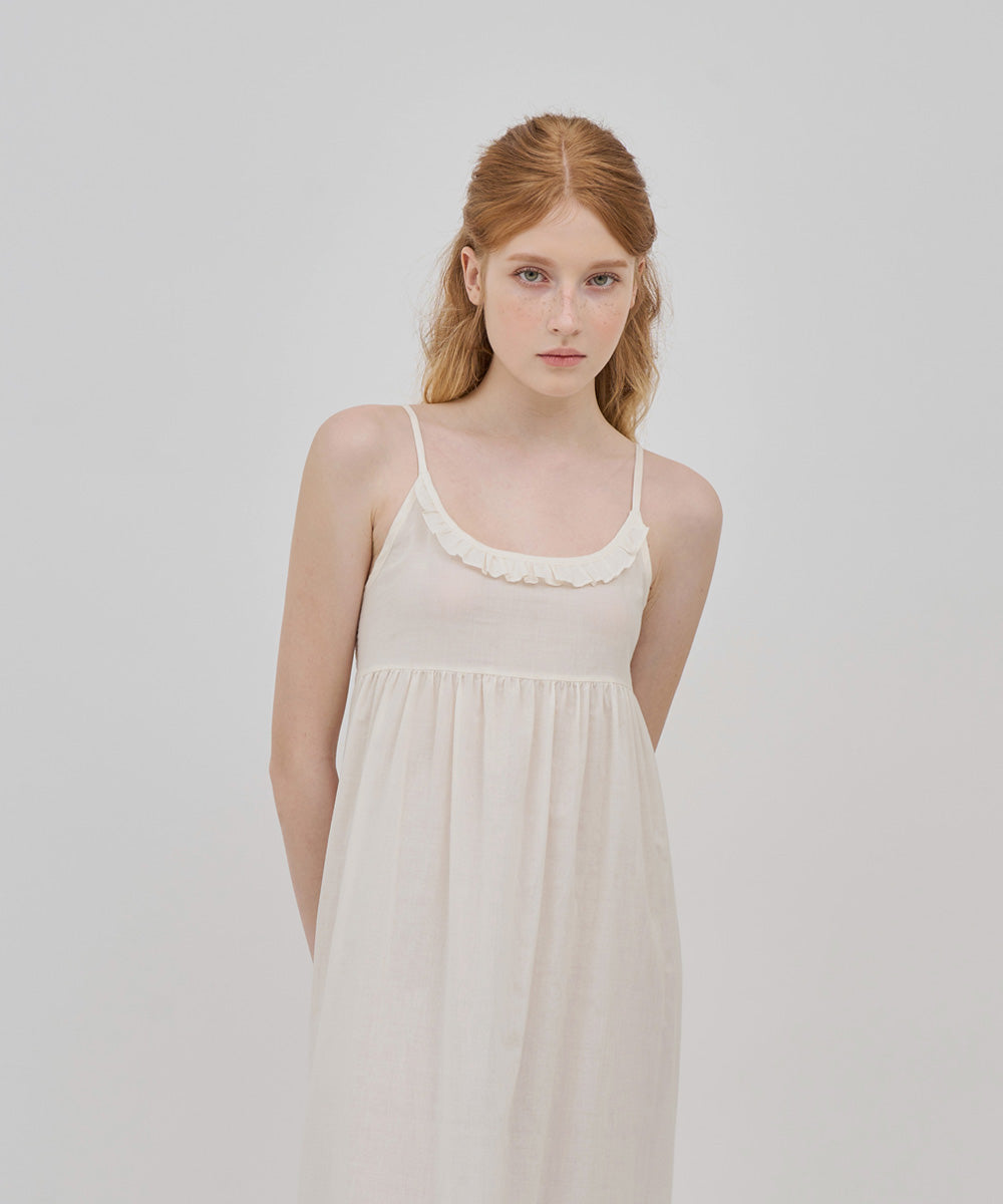 [ULLALA] Eve Sleeveless Nightdress Cream