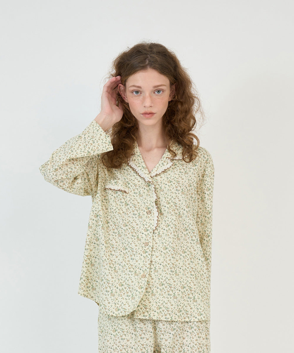 [ULLALA] Delia Long Sleeve PJ Set - Cream