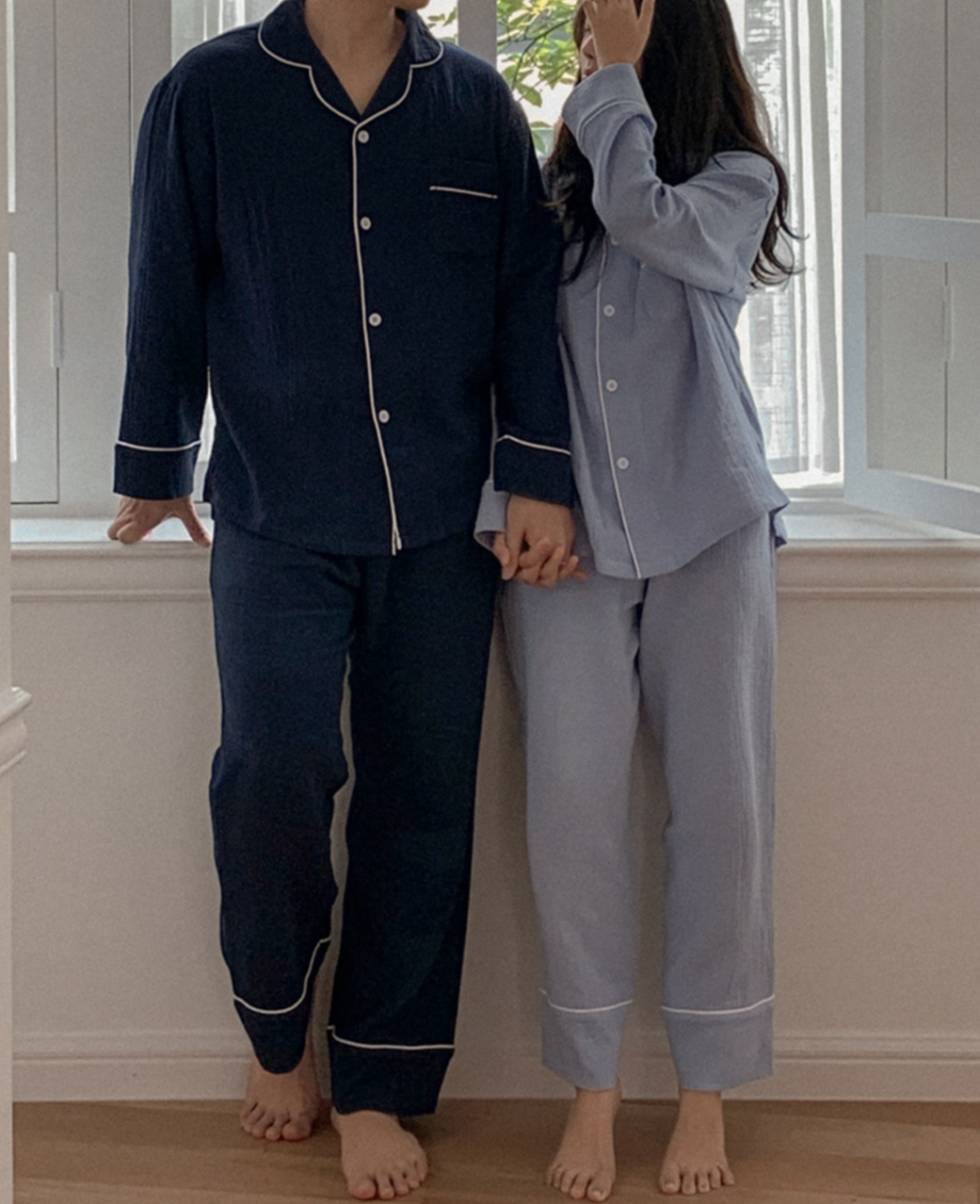 Cloud Days Cotton PJ Set - Navy