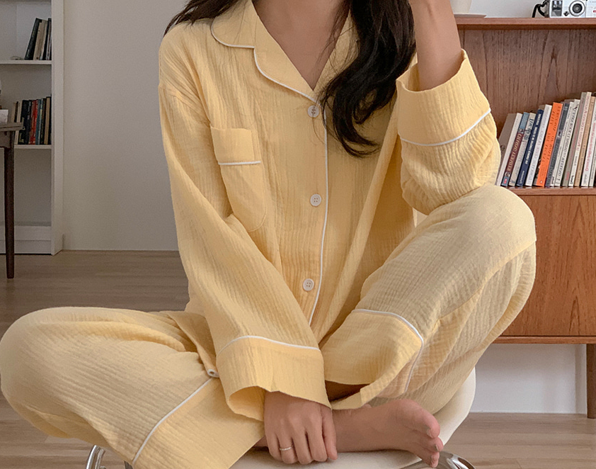 Cloud Days Cotton PJ Set  - Yellow