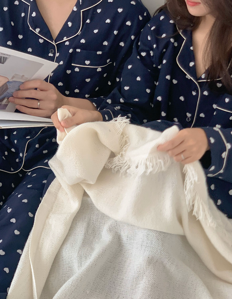 Loveberry Fleece PJ Set – Navy