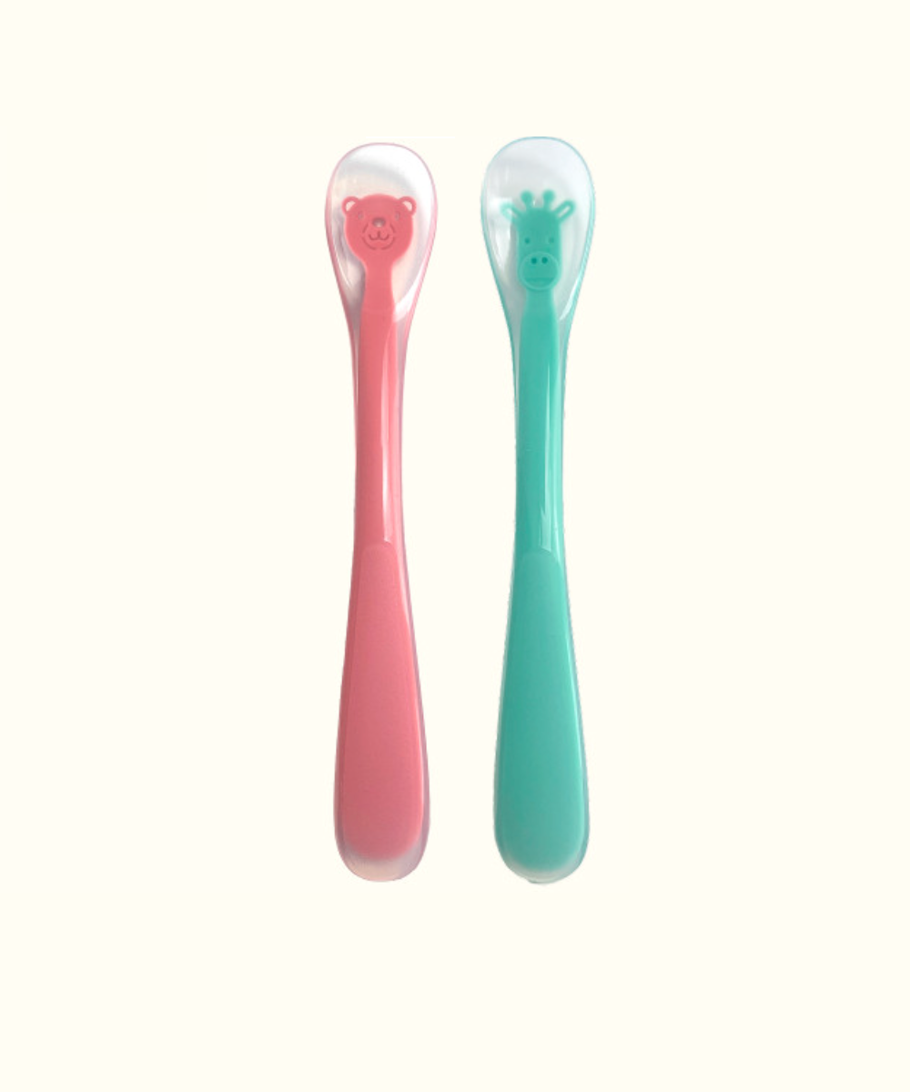 [SILIPOT] Bear & Giraffe Weaning Spoon + Case