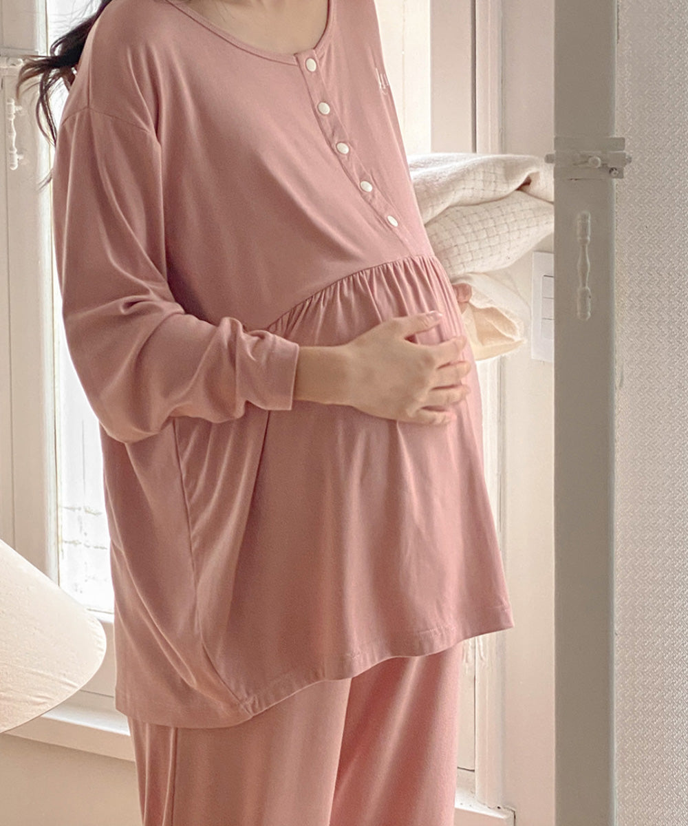 Maternity-Friendly Loungewear - Pink