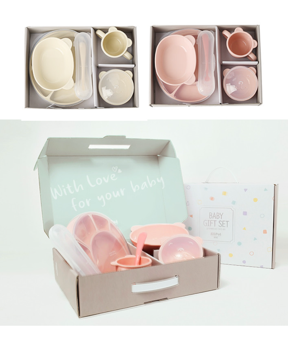 [SILIPOT] Premium Baby Silicone Dinnerware Gift Set